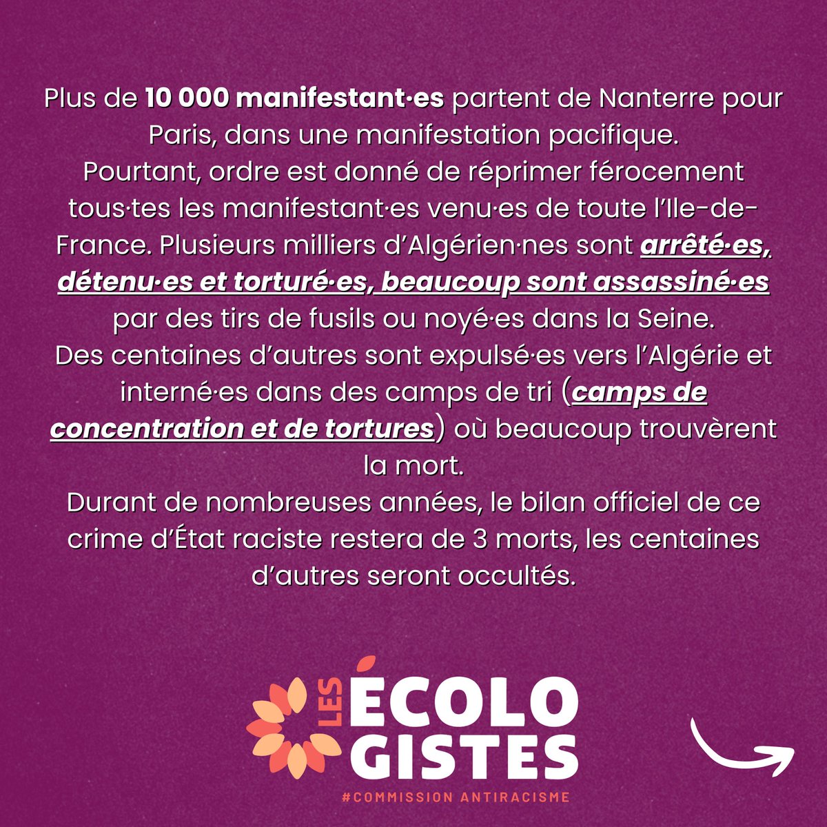 Le 17 octobre 1961, Paris a connu une nuit tragique marquée par la répression violente d'une manifestation pacifique d'Algériens, organisée pour protester contre un couvre-feu discriminatoire