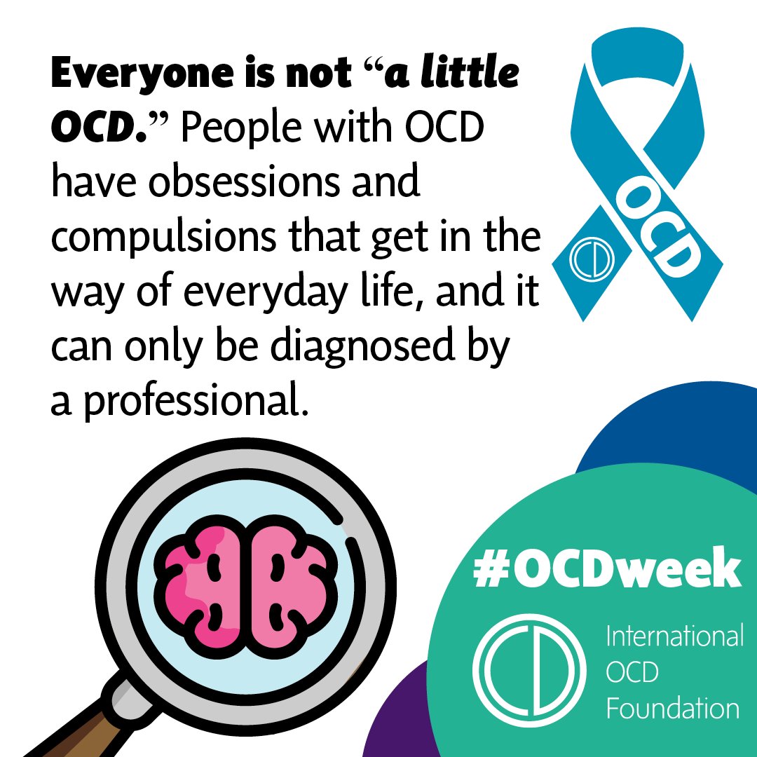 OCDNews's tweet photo. OCD Awareness Week (October 13 – 19, 2024) is a great opportunity for all of us to educate ourselves on #OCD and help support those affected. @IOCDF 

Find out more here: https://t.co/7UiTN1aPHi

#OCDweek https://t.co/paqzhk7Qvn