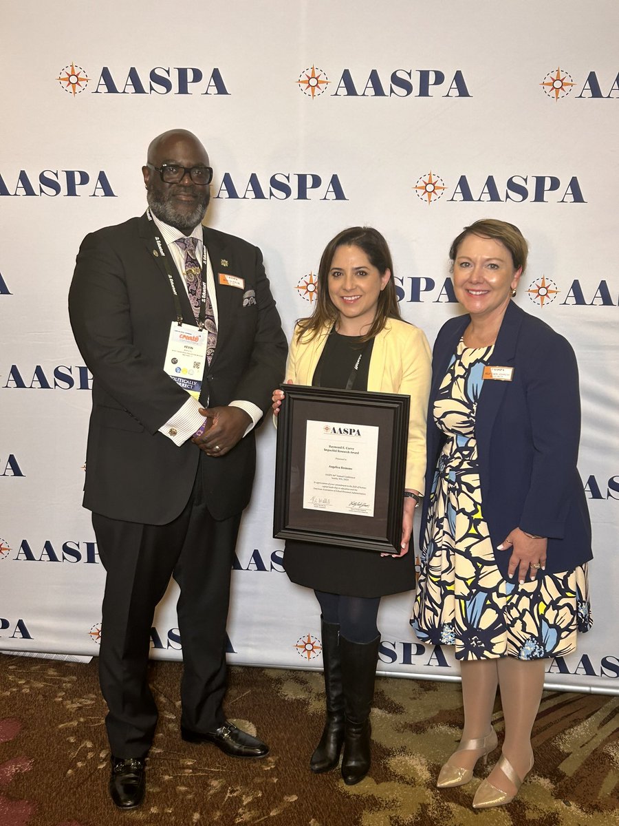 Congratulations to Dr. <a href="/Angelica_HR_Ed/">Angelica Romano</a> recipient of the <a href="/_AASPA_/">AASPA</a> Raymond E. Curry Impactful Research Award! #ILHRLeaders #CreateConnections #K12Talent