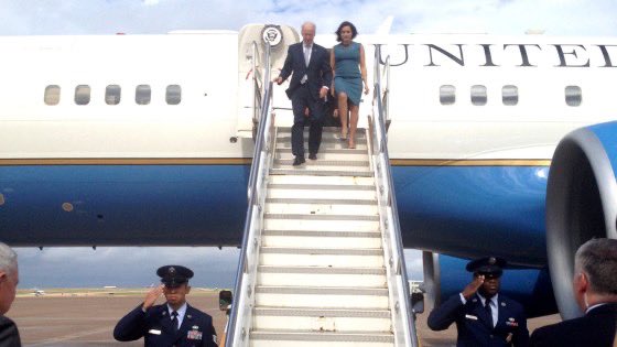 90sbenson's tweet photo. If anyone is shocked, she literally has walked out of Air Force 2 with Biden https://t.co/ZhKwZBMqaW