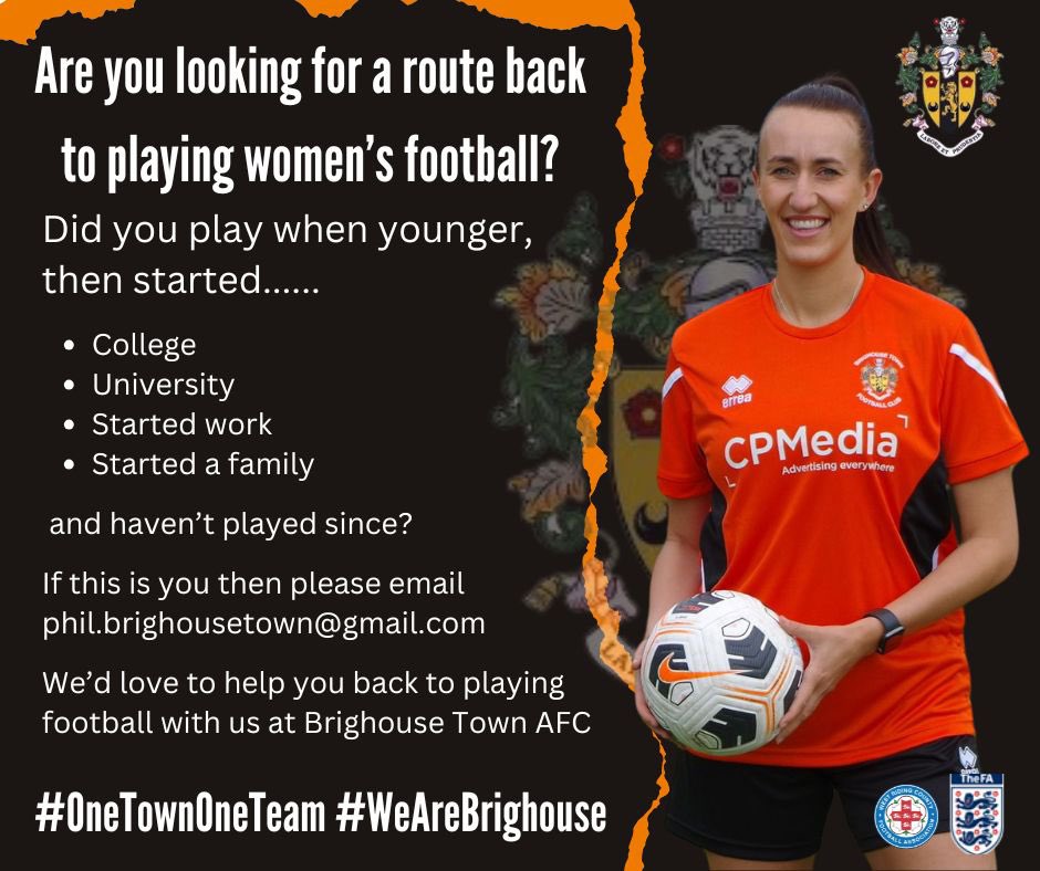 btafcjuniors's tweet photo. Looking to get back in to football 🍊⚽️

please fill in the google form or contact phil.brighousetown@gmail

@WRGFL_ 
@WRCWFL 
@WestRidingFA 

https://t.co/1pk7SasZYk https://t.co/mpp4DTUTBD
