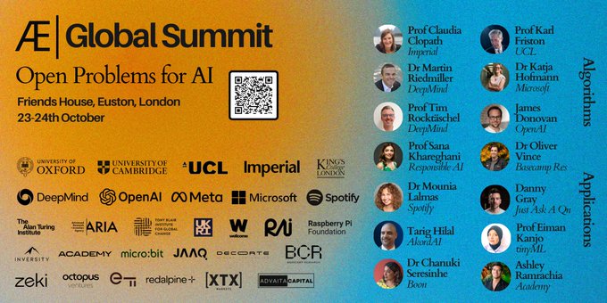 Looking forward to my keynote talk next week at the "AE Global Summit on Open Problems for #AI" , the summit bring together UK’s leaders and international experts in #algorithm development and application.
My talk will be on 24th of Oct #London on #tinyML, #Wearable, and #AI for
