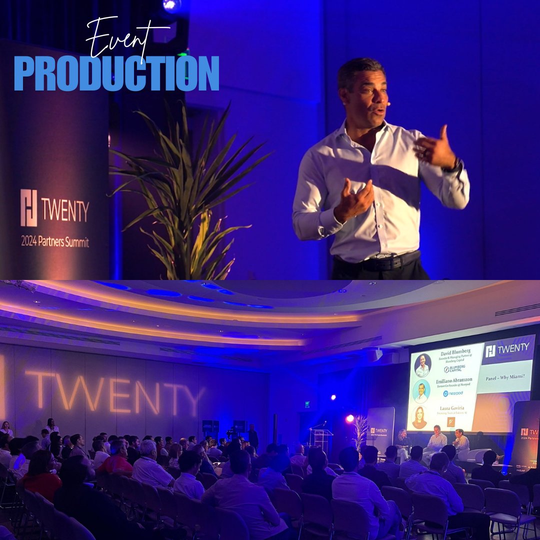 TeamworkMKTG's tweet photo. Teamwork Marketing event planning at its best! 📷Audiovisual, set design, and catering made #HTwentySummit conference a success at @Univmiami📷
#TeamworkMarketing #EventProduction #Catering #Audiovisual #UMiami #SetDesign #Networking #Latam #Startups #EventProduction https://t.co/3x7NHwEng8