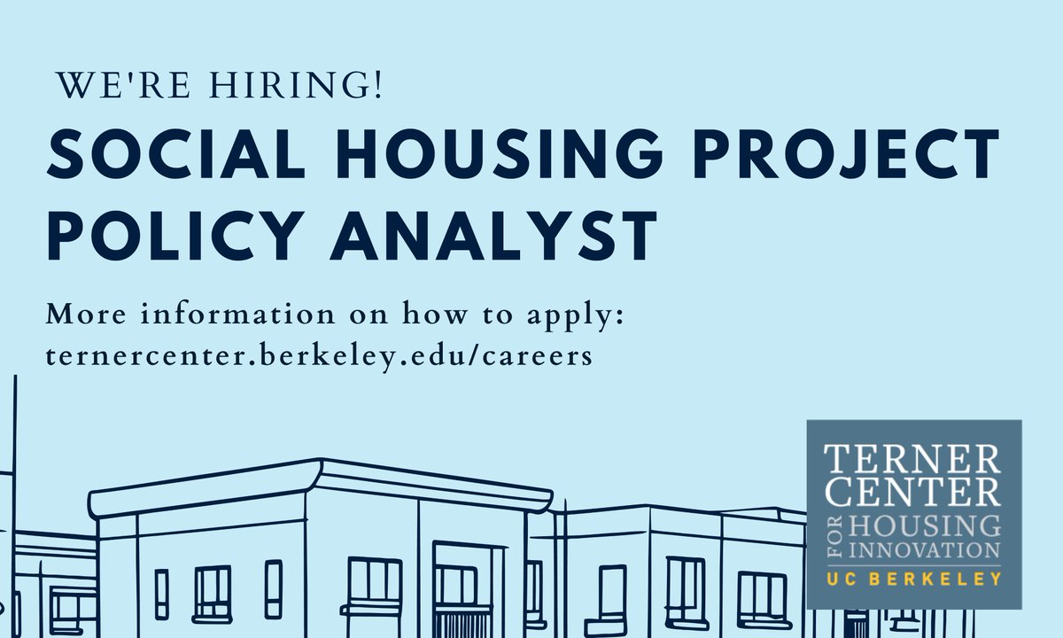 TernerHousing's tweet photo. We're hiring a Project Policy Analyst to support the California Social Housing Study, a multi-year project to analyze opportunities, obstacles, and recommendations for the creation of social housing at scale in the state of California. Apply here: https://t.co/n5QwIA47cH https://t.co/DLUX5dmhK8