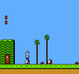 nesdoug2's tweet photo. Surely, Super Mario Bros 2 would follow the original template... and oh, look at that. You can just stand on the enemy's head.

Well... to be fair, the US never got Mario 2. It was too hard. We got some Arabian themed game (flying carpets) that they just slapped Mario graphics on https://t.co/Gpjgodtjgj