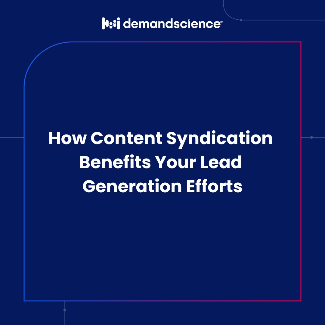DemandScience's tweet photo. Content Syndication scales up your lead generation efforts and strengthens your brand by getting your content to bigger audiences and specific niches!​ 🎯Transform your content syndication strategies with our ultimate guide! Download for free here: https://t.co/lUb60xtUJM https://t.co/g34rp6aV3r