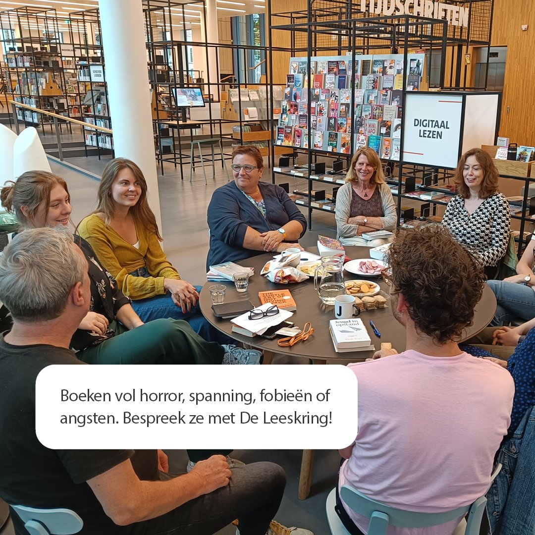 Op 31-10, tijdens Halloween, delen we onze ervaringen over boeken vol horror. Van biografieën tot literaire sci-fi tot graphic novels en alles daartussen.

Iedereen vanaf 18 jaar mag gratis meedoen, met en zonder bibliotheekpas of leeservaring, kom je ook? tinyurl.com/3pv7nhpj