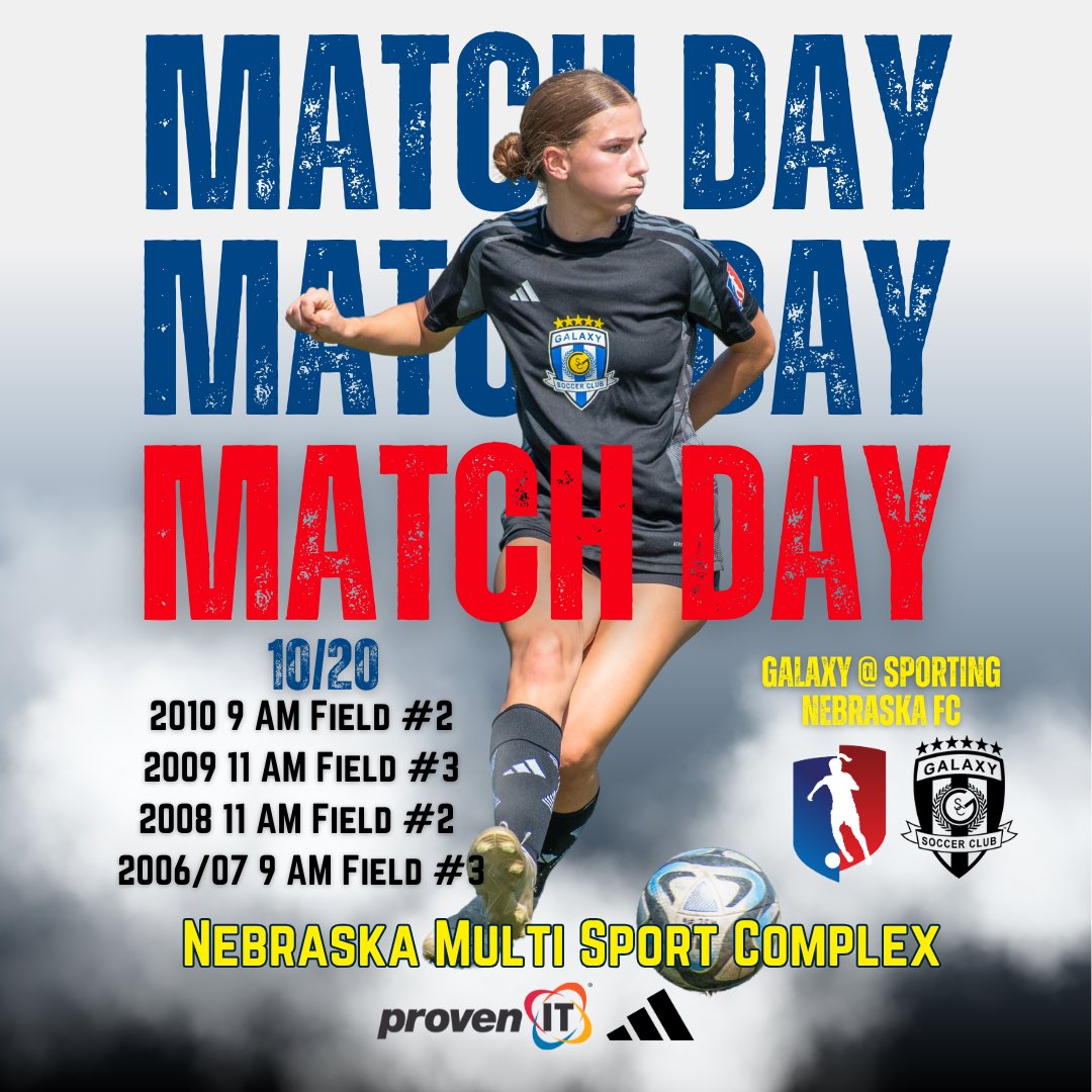 🛣️ ROAD TRIP‼️

Galaxy GA teams head to Iowa on Saturday to play <a href="/vsa_rush/">VSA Rush</a> and then continue the road trip to Omaha, NE to take on @sportingnebraskafc Sunday. 

We are looking forward to these competitive matches 💪🏼‼️

#bluenation #GA #wearegalaxy #bestfootforward