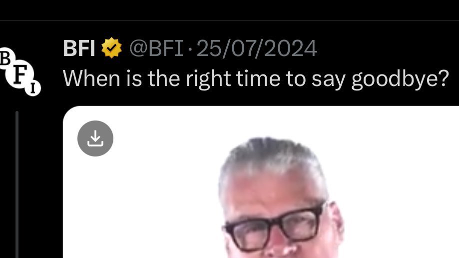Reasons to follow the BFI:

- Film news 🚫
- Tickets for screenings and events 🚫
- Mark Kermode’s weirdly threatening BFI Player tweets ✅