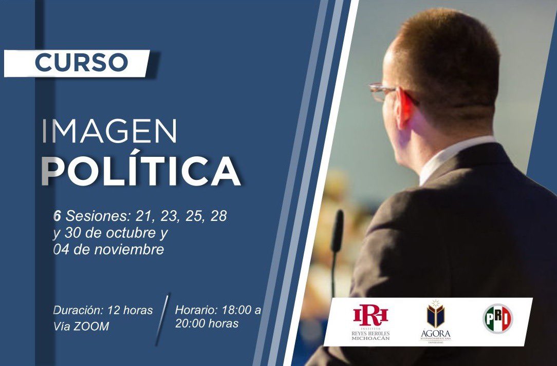 ¡Últimos días para registrarte! 

Si quieres aprender sobre la construcción e importancia de la Imagen Política, inscríbete a este Curso que llevaremos a cabo con la universidad Ágora de manera virtual. 

Enlace de registro 👇 

docs.google.com/forms/d/e/1FAI…