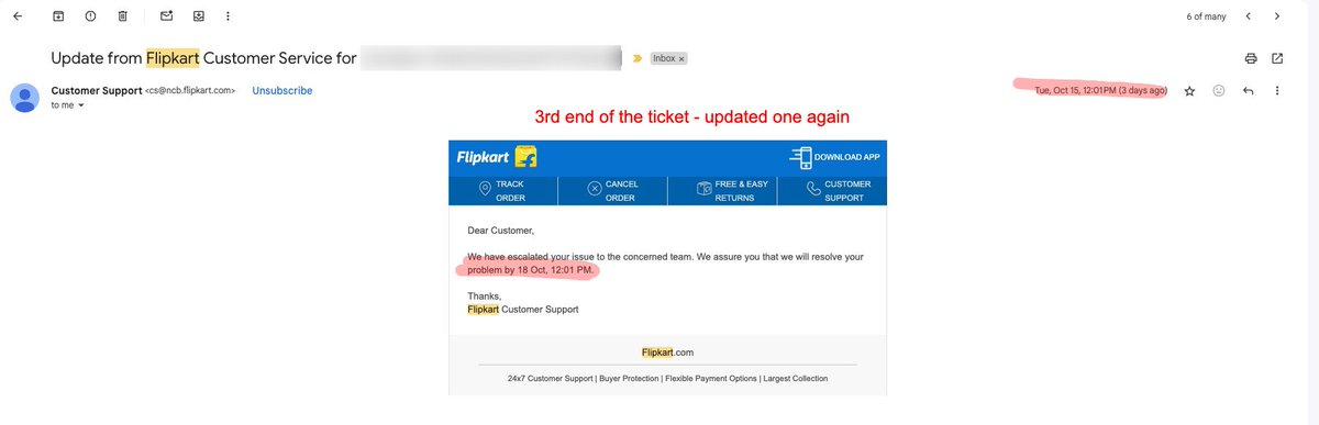 shikhar459's tweet photo. @flipkartsupport @thecroindia 3rd date change https://t.co/ksdLXYQlm2