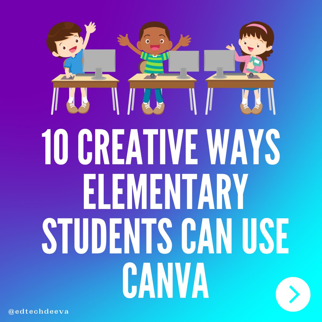 APSITDominique's tweet image. Want to use @canva  with your elementary students but don't know where to start? Check out these 10 suggestions to get the creativity flowing with Canva! bit.ly/4f7Znyf @APSInstructTech #edtech #creativityineducation