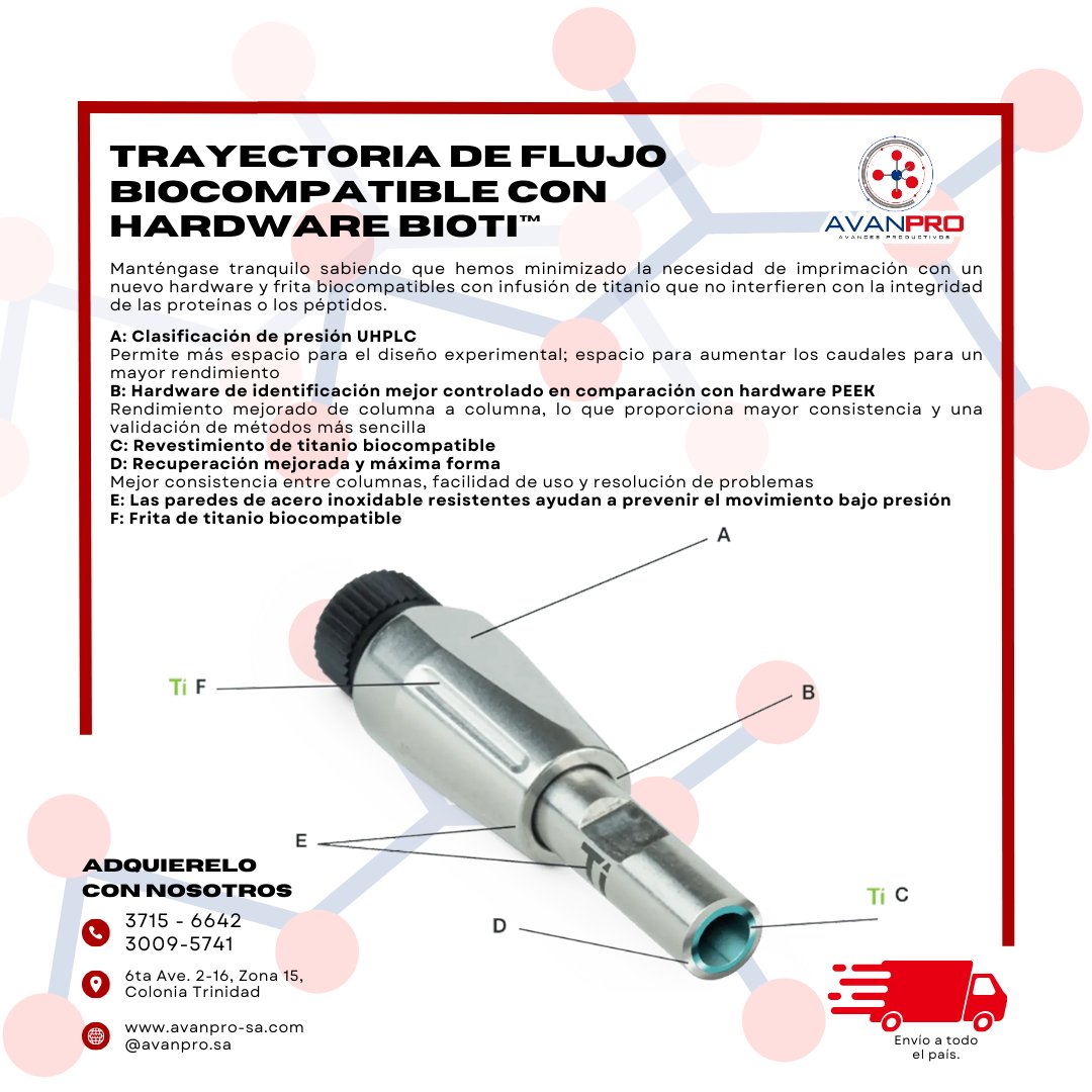 AvanproS's tweet photo. Columnas Phenomenex 

Modelos disponibles:
Columnas LC de Biozen Biologics
Columnas con tecnología Kinetex Core-Shell
⠀
🔬 Eleva el nivel de tus análisis cromatográficos con la Phenomenex.
⠀
📲 Contáctanos para más información y cotización.
#AvanproSA #Phenomenexgt #Columnaslab https://t.co/bTudzyL1LP