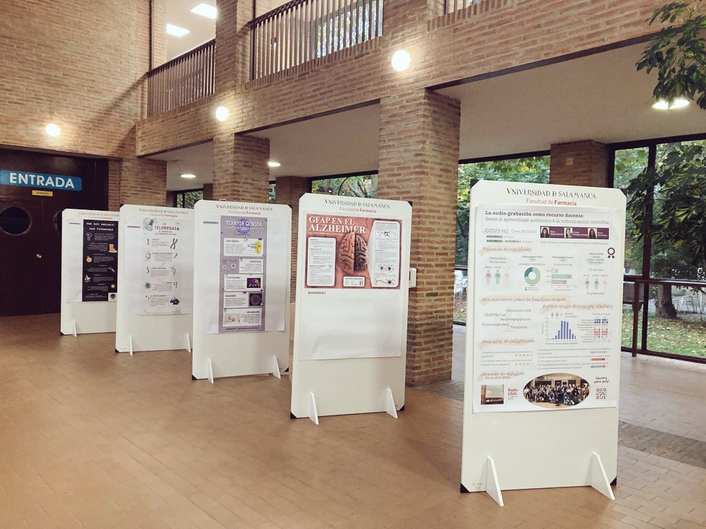 Juanaloca2002's tweet photo. #ExpoAlert venid a la @FFarmaciaUSAL a visitar la exposición de las infografías de los Podcast ganadores del curso pasado...los podcast se escuchan con el QR ! Y prepárate para este año!! #Bioquimica @RadioUSAL @cristinargz82 @MariaDE_USAL @ABSalBiotec @AsefSalamanca @SEBBM_es https://t.co/GqHKrgmxlO