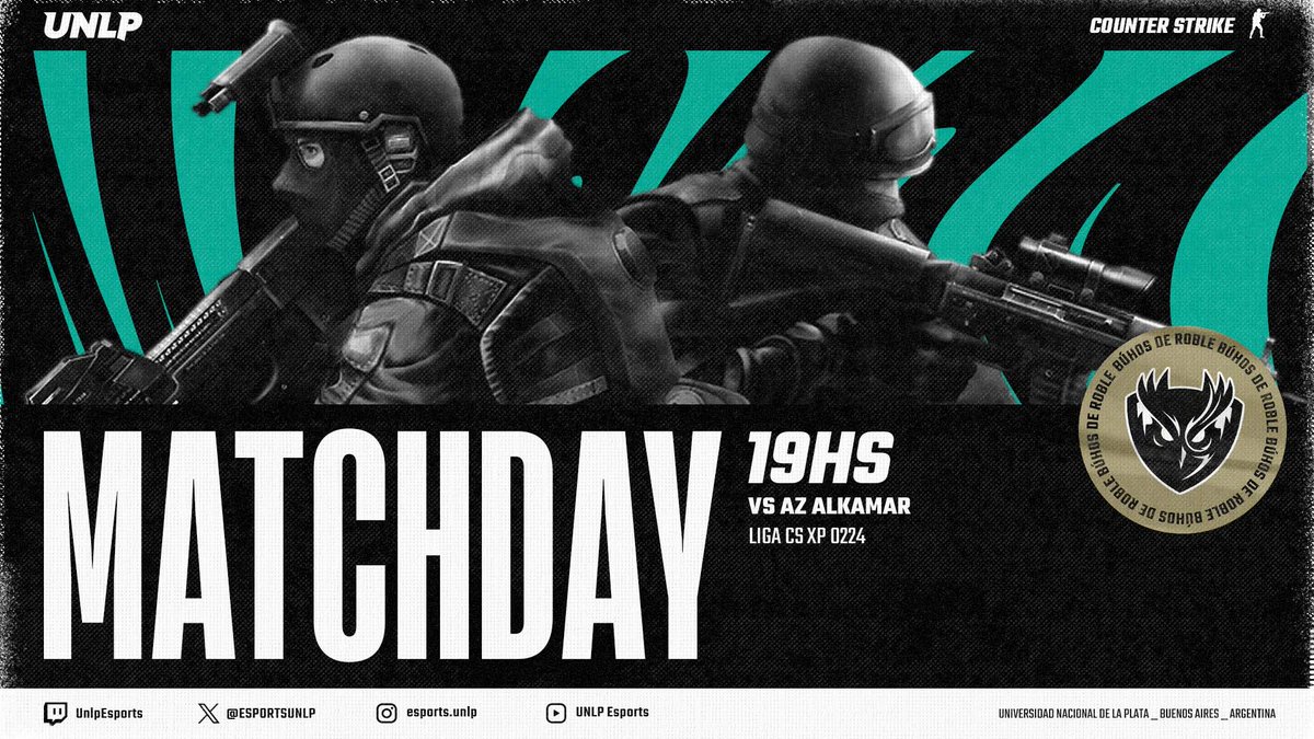 #CS | MATCHDAY

⏩ Seguimos con más Counter luego de los que fue la victoria del dia de ayer 2-1 ante Chape E-Sports

⏰ 19:00HS
🆚 AZ ALKAMAR
🏆 Liga CS XP 0224

🟢⚫ #GOUNLP ⚫🟢