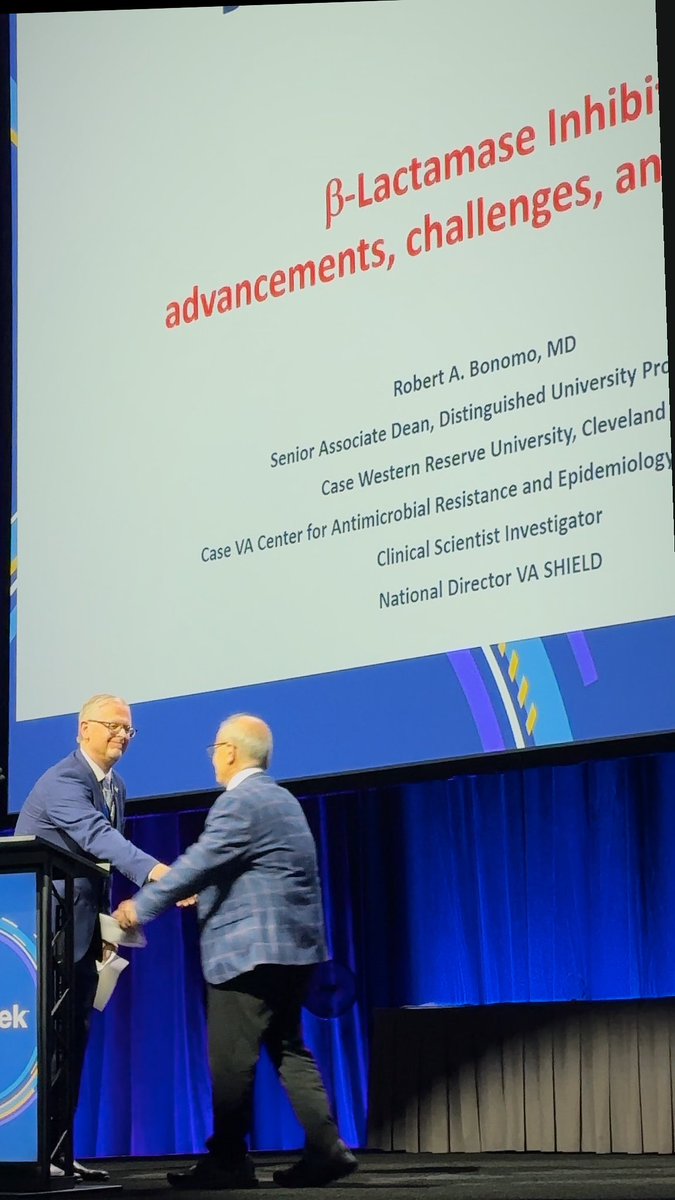 UH_CWRU_ID's tweet photo. Honored to see Dr. Robert Bonomo represent #CWRU with his outstanding presentation on “β-Lactamase Inhibitors: Advancements, Challenges, and Opportunities” at #IDWeek.Proud to call him our own! He even received a well-deserved standing ovation.

  #IDWeek2024 #MEDTwitter #ID https://t.co/PSNrVl2eZU