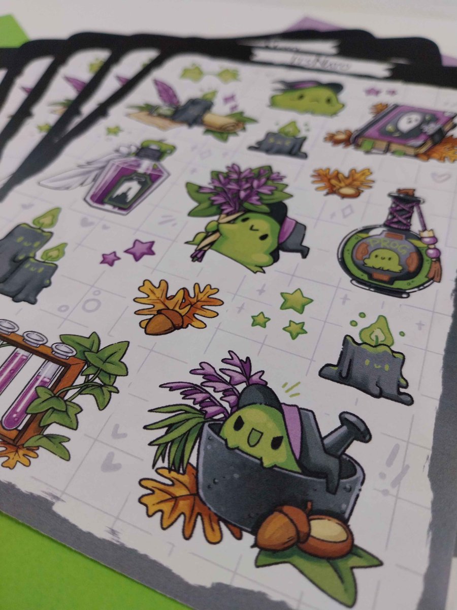 its_nato0's tweet photo. My little sticker sheets are available now!  Happy spooky season! 🐸
https://t.co/R26fuHDY0a

 #Stickers #koficreativejoy #Frog https://t.co/CjyCLXOjn5