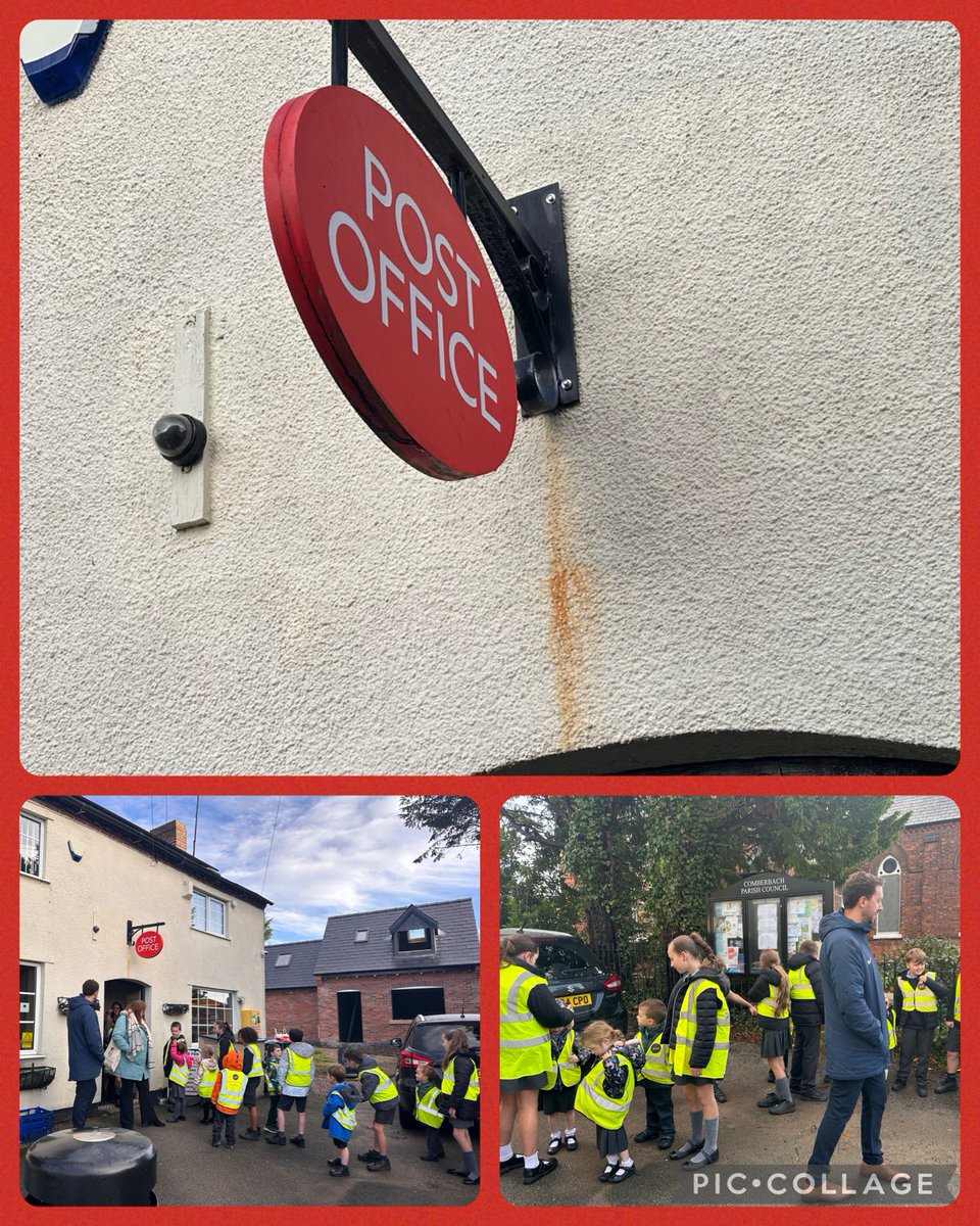 ComberbachMissM's tweet photo. This morning Reception had their first school trip of the year. We visited the local post office and took our Year 6 buddies with us.
We represented our school beautifully and loved exploring our community more!
Ask us what we came home with when you see us! 
#comberbachcommunity https://t.co/nw8gr19KnG