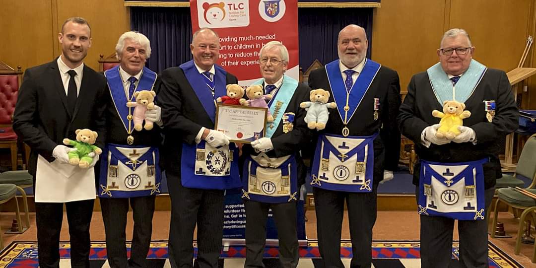 On Thursday 12th September Ixion Lodge were hosts to Paul Reeves, Teddies For Loving Care, Essex Chairman (TLC) and Brian McGuinness, Essex Lodges Appeal Coordinator for Masonic donations to ‘The Southend Hospital `Spotlight` Radiotherapy Appeal’.

essexfreemasons.org.uk/news/ixion-002