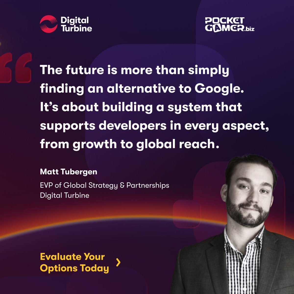 DigitalTurbine's tweet image. DT's Matt Tubergen shares 5 essential factors developers should keep in mind when evaluating alternative options on @pgbiz. Read more in The Hitchhiking Developer’s Guide to The Alternative App Galaxy: pocketgamer.biz/the-hitchhikin…

#AppEcosystem #DevTools #AlternativeApp #EpicvGoogle