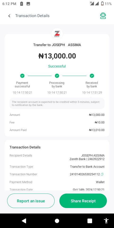 PrinceOkwong2's tweet photo. @OPay_NG Pay abeg help us look into this issue I sent money to someone since Monday been 14/10/2024 You debited me and the receiver is not yet to receive the money till now. Even the receiver bank says the money is not with them! https://t.co/0cstdptJx2