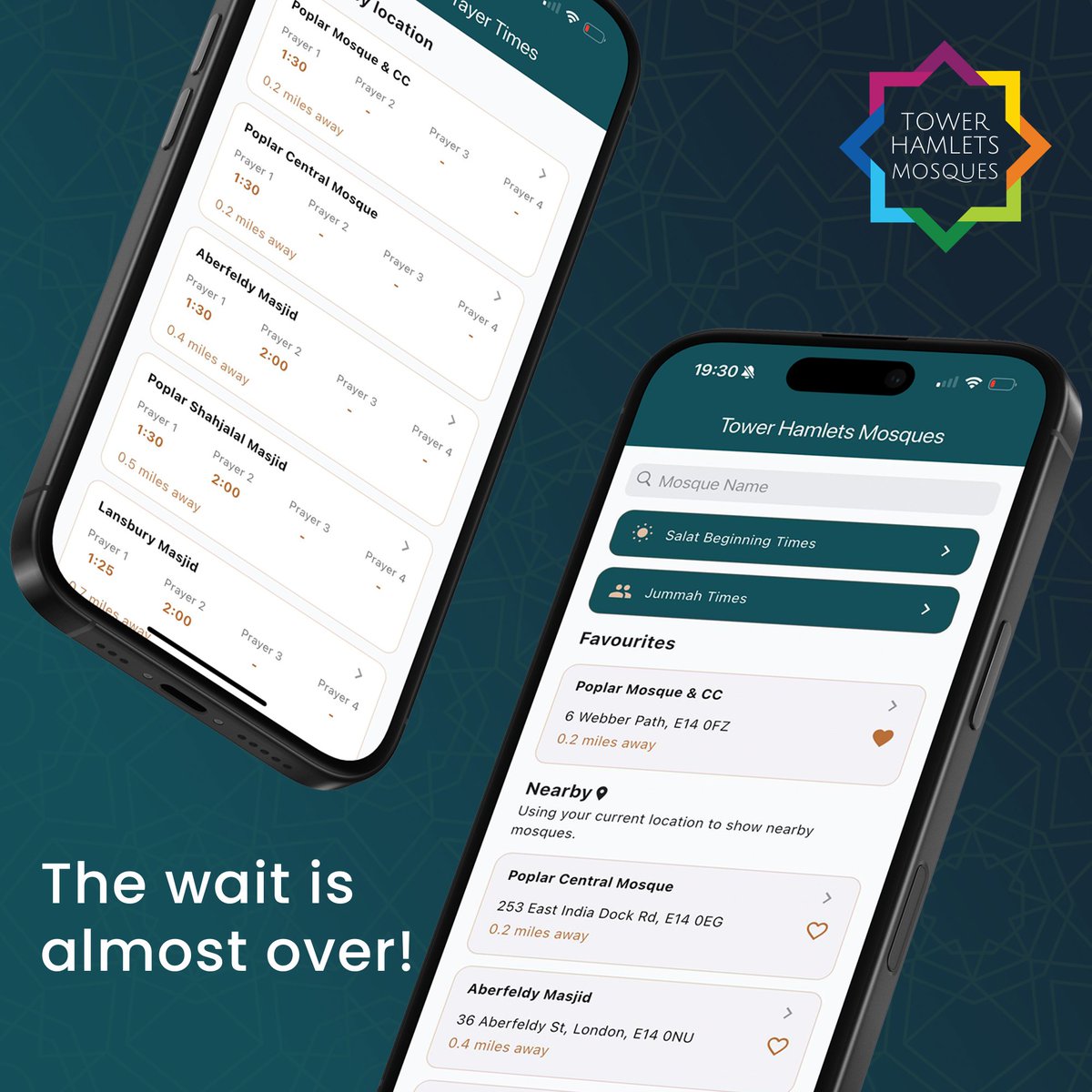 if Allah Taala wills we will be launching the official Tower Hamlets Mosques Salah App tomorrow