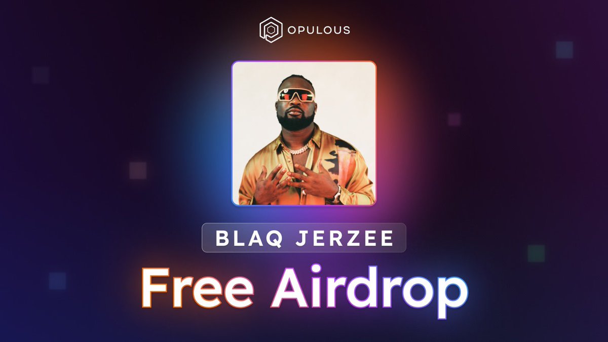 This is NOT just for crypto bros! It’s a FREE airdrop for everyone—a token drop with built in rewards! These RWAs (royalties-backed Music Fungible Tokens) pay out $USD based on music performance…<a href="/blaqjerzee/">Blaqjerzee,</a>’s EP is 🔥 

Use my referral for a chance to win opulous.org/tickets?referr…