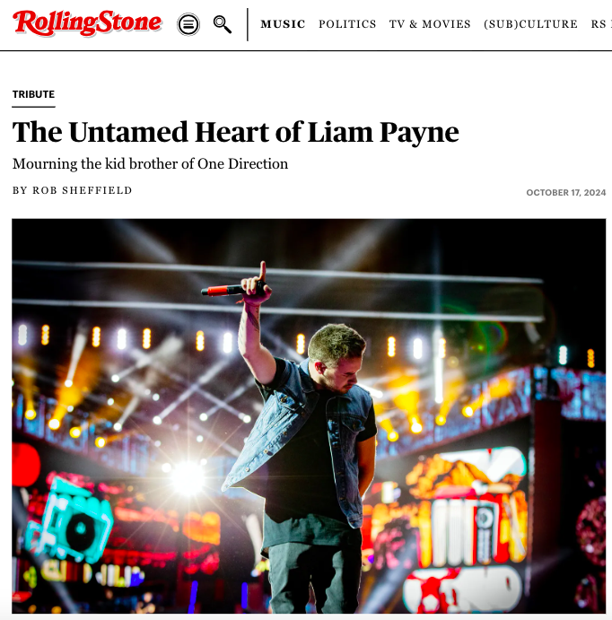 robsheff's tweet image. I wrote a long and pained farewell to Liam Payne, a crucial part of one of the all-time great pop stories, and the broken-but-untamed heart he wore right on his sleeve.

rollingstone.com/music/music-fe…
