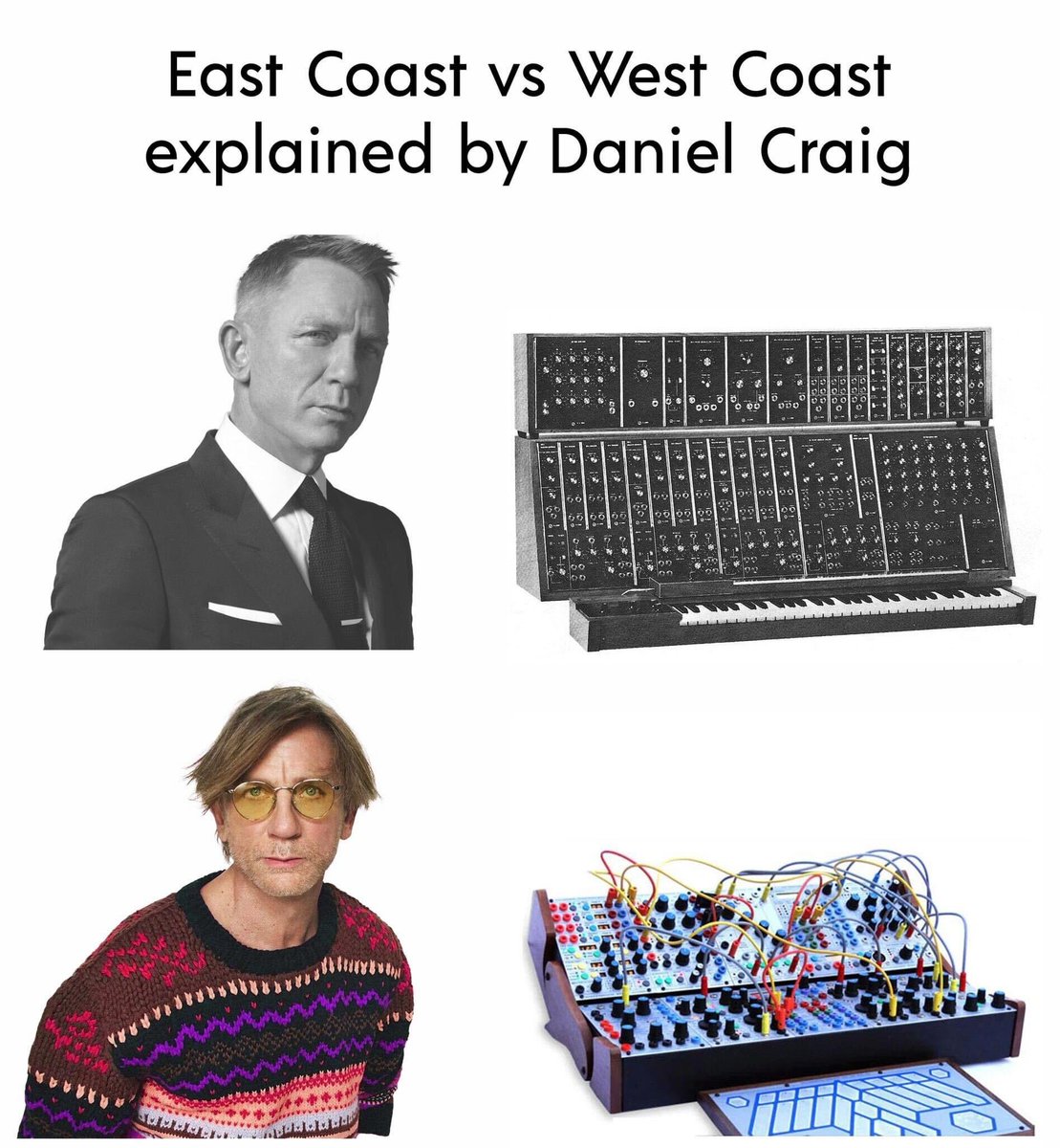 Who knew Daniel Craig was a synth guy?