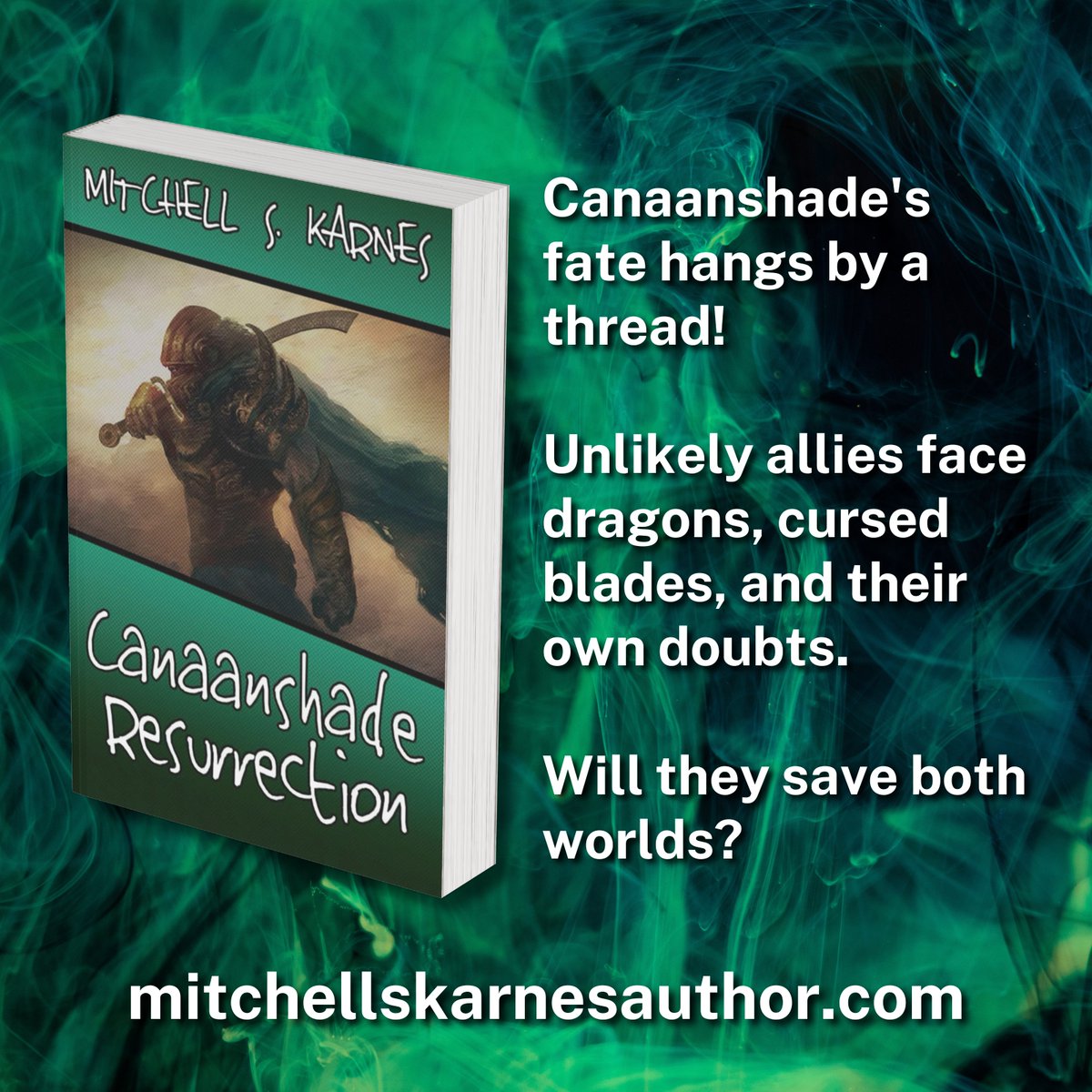 Canaanshade's fate hangs by a thread! Unlikely allies face dragons, cursed blades, and their own doubts. Will they save both worlds? a.co/d/3iZ1wKG #FantasyFinale #RealmsinPeril #CanaanshadeResurrection #MagicAndConflict
