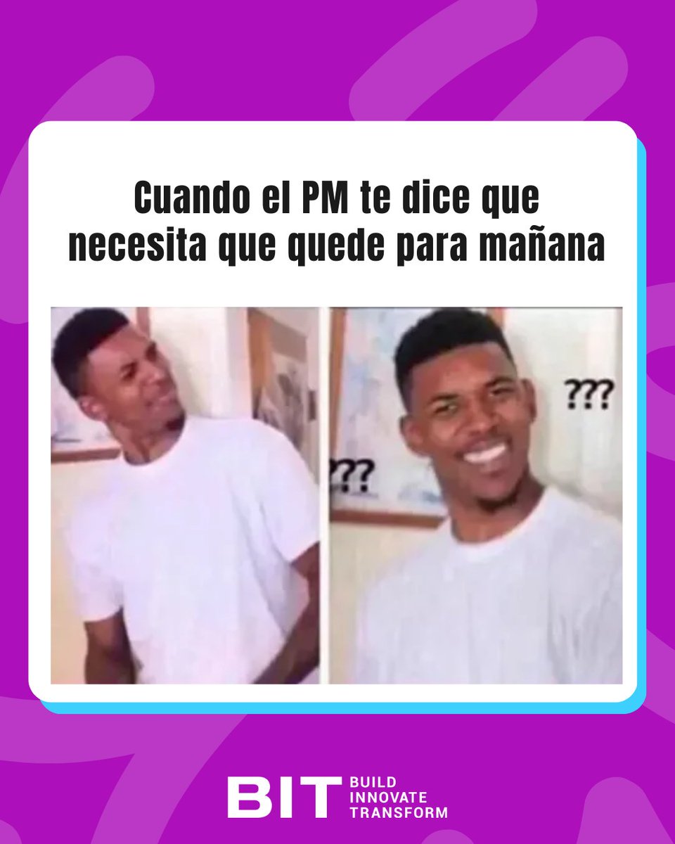 bit_institute's tweet image. 🤣 Jajajaja... ¿Qué dijo? 😳
💻 bitinstitute.online
📲 3023349919
#Bogota #Memes #Developer #Programacion #DesarrolloWeb #MemesdeProgramacion #Python #CursosDeProgramacion #ClaseVirtual #MachineLearning #Humor #Coder #Desarrolladores #ProgramacionWeb #PaginaWeb
