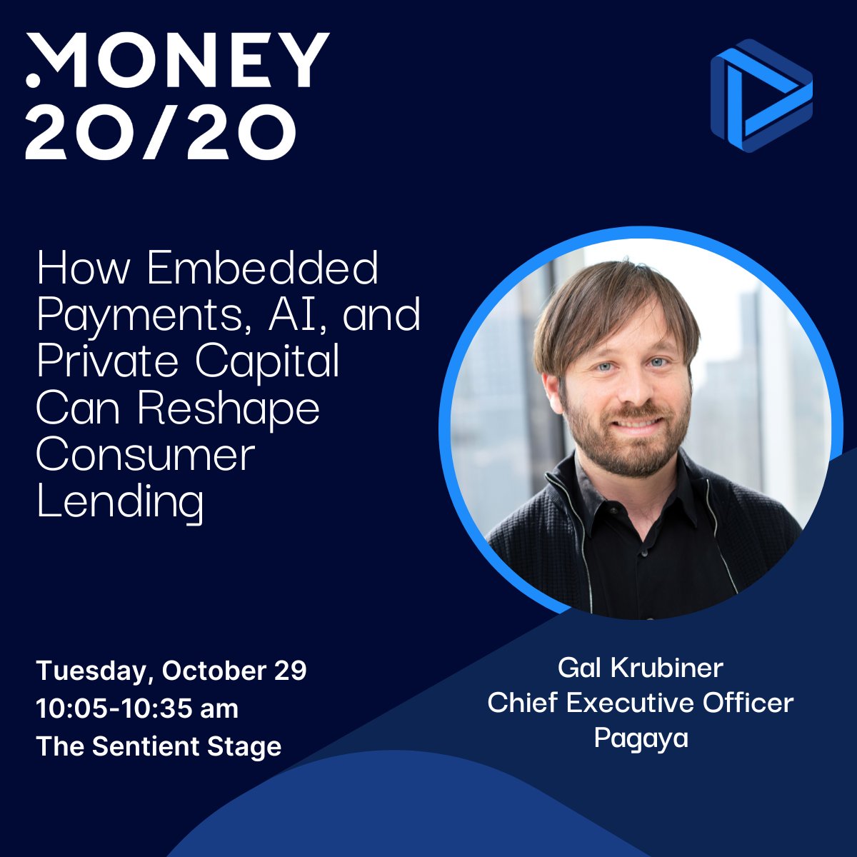 Join me &amp; other top #fintech industry leaders in Vegas as we dive into the latest trends &amp; innovations in the global financial ecosystem.

I’m moderating a panel on how embedded #payments, #AI &amp; #privatecapital can reshape consumer #lending. $PGY

investor.pagaya.com/news-releases/…