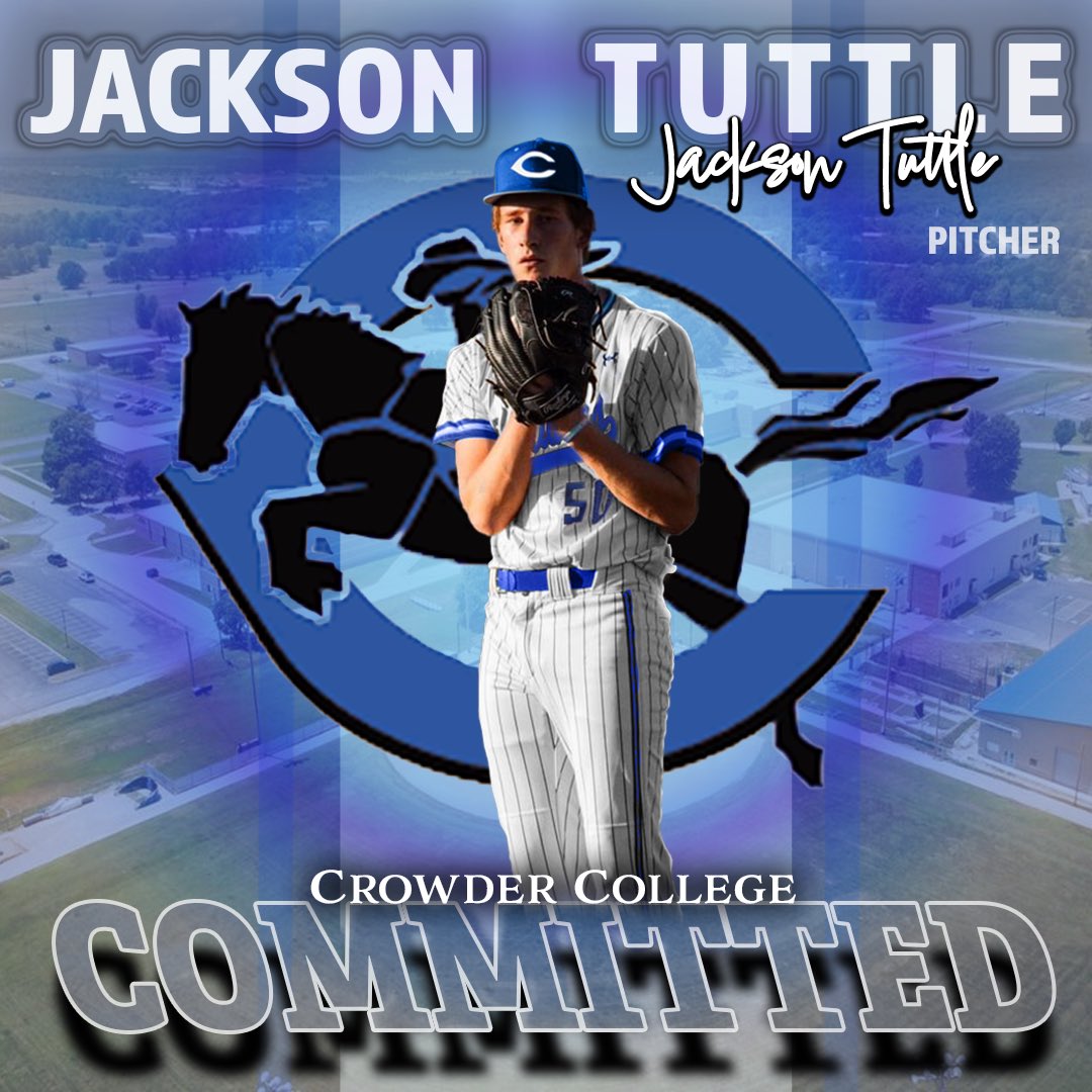 Jackson Tuttle (@jacksontuttle50) on Twitter photo Extremely excited and humbled to announce my commitment to further my academic and athletic career at Crowder College. I would like to thank my coaches, family, God, and the Crowder coaching staff for giving me this amazing opportunity.
<a href="/CrowderBasebal1/">Crowder Baseball</a> Extremely excited and humbled to announce my commitment to further my academic and athletic career at Crowder College. I would like to thank my coaches, family, God, and the Crowder coaching staff for giving me this amazing opportunity.
<a href="/CrowderBasebal1/">Crowder Baseball</a>