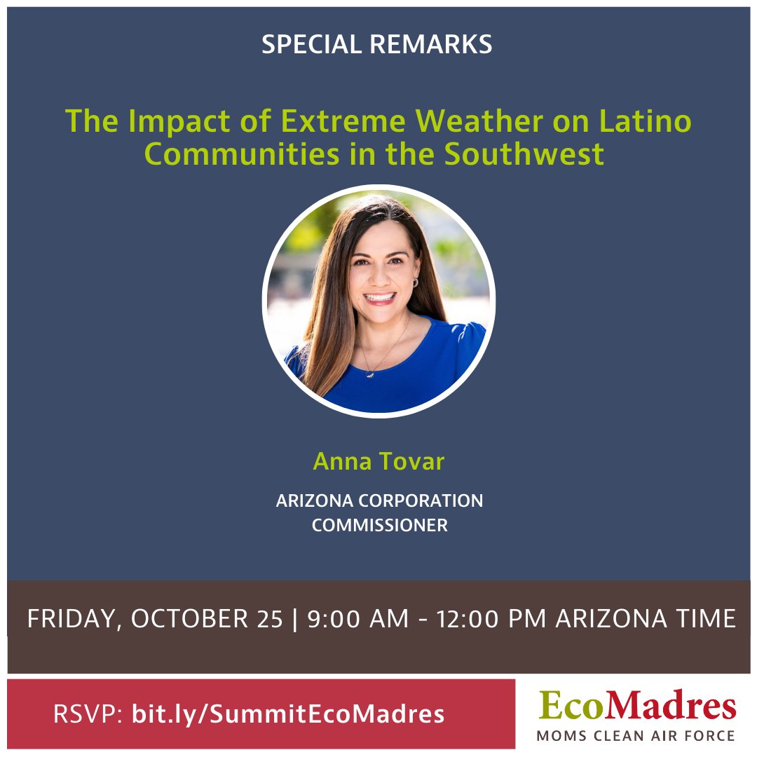 ecomadres_'s tweet photo. In just ONE week, we’re hosting our inaugural🔺 Latino Summit on Extreme Weather, Maternal and Children’s Health.🔻You’ll learn from public health and heat experts and Latino environmental justice leaders! ☀️🌊  Register to watch the livestream with the link ➡️https://t.co/0W03zXbpbY

En solo UNA semana, llevaremos a cabo nuestra🔺Cumbre inaugural sobre el clima extremo y la salud materna e infantil entre latinos. 🔻Esta será una oportunidad para aprender de expertos en salud pública y en calor y de líderes latinos de justicia ambiental! ☀️🌊Regístrense para transmitir en vivo usando este link➡️https://t.co/0W03zXbpbY