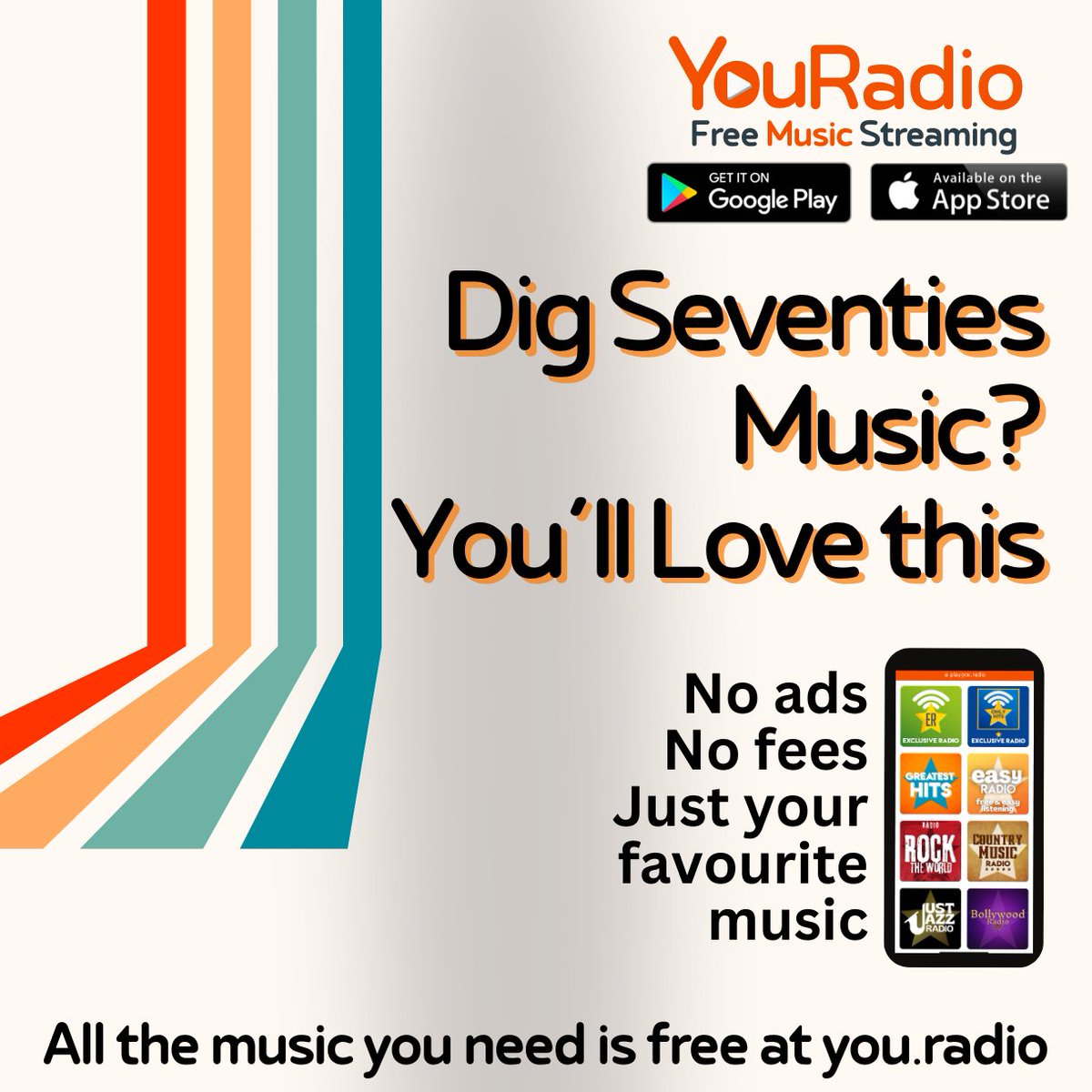 YouRadio_'s tweet photo. 🕺✨Relive the decade that defined a generation—non-stop, ad-free. You'll find Greatest Hits 70s on YouRadio! 
Whether you’re dancing to the #BeeGees or rocking out with #LedZeppelin, we’ve got your Seventies fix. 🌟🎧

#Seventies #Disco #ClassicRock #70sHits #GreatestHits https://t.co/wXGFVHDsqB
