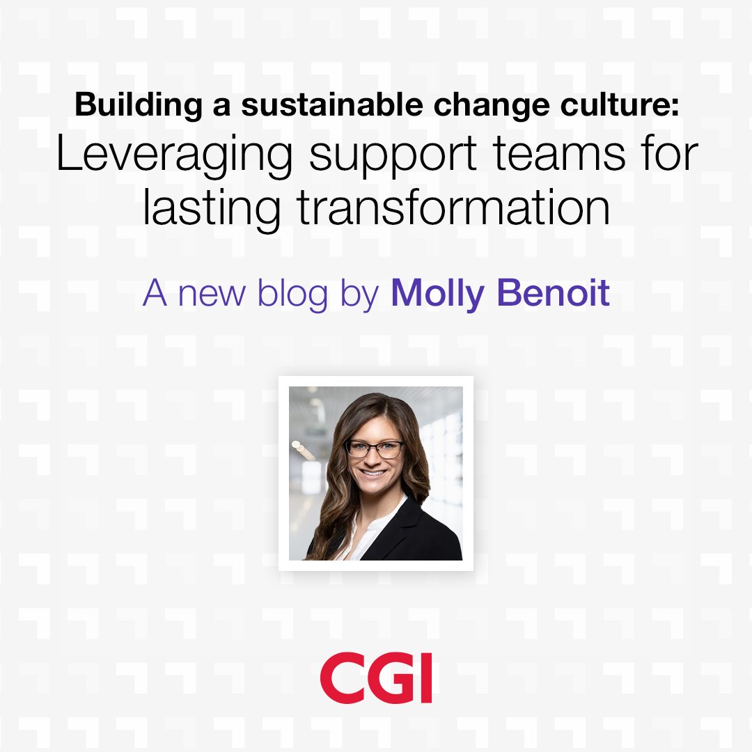 CGI_USA's tweet image. Creating a sustainable change culture is key to lasting transformation. Read Molly Benoit's latest blog to learn how leveraging support teams can help build a robust foundation for continuous improvement. bit.ly/4h3hw28 👀

#WeAreCGI #ChangeManagement #SustainableGrowth