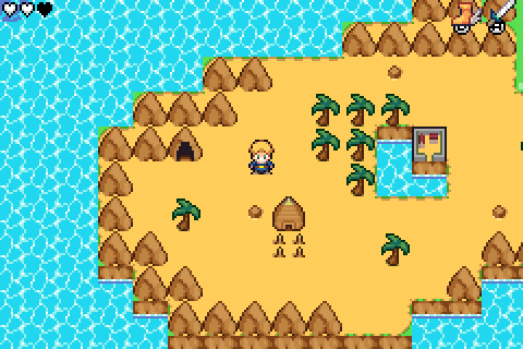 dreamnoid's tweet photo. I realized I never posted any screenshot of "Aereven: Sleeping Azure", the upcoming improved PC version of my GBA game "Aereven Advance". So here it is, a little side-by-side comparison. PC on the left, GBA on the right! #gbadev #gamedev https://t.co/oNA52c19r9