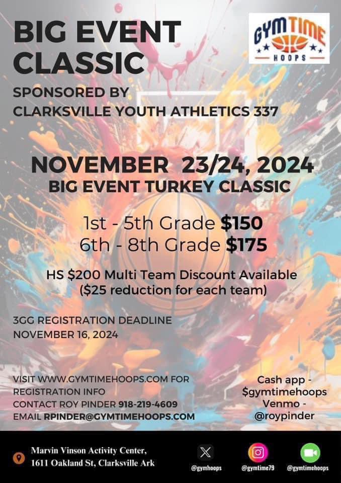 Get ready for a November to Remember! 🏀 Join us for an exciting series of tournaments happening across four weekends in three great locations. Here’s your chance to showcase your skills and compete against top regional talent.

Tournament Dates &amp; Locations:

📍 November 2/3 –