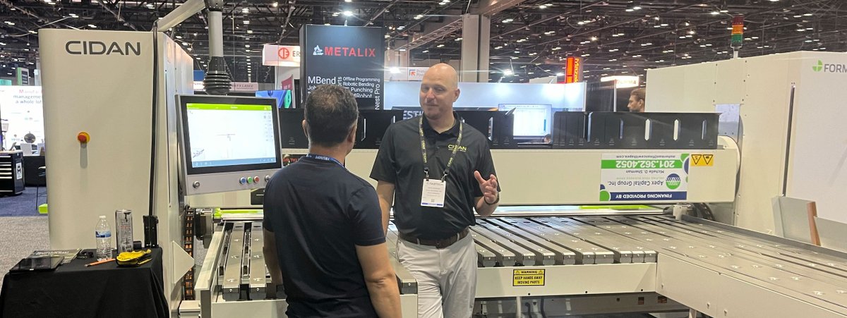 CidanGroup's tweet photo. It's the final day of FabTech 2024! There's still time to stop by and see us at Booth S13116. Let's wrap up FabTech Smart, Strong, Fast! https://t.co/32t0ygVzOn #FabTech2024 #ShapingTomorrowsWorld #OneStopPartner #CIDANMachineryGroup #IndustrialInnovation https://t.co/OemdUbo3ln