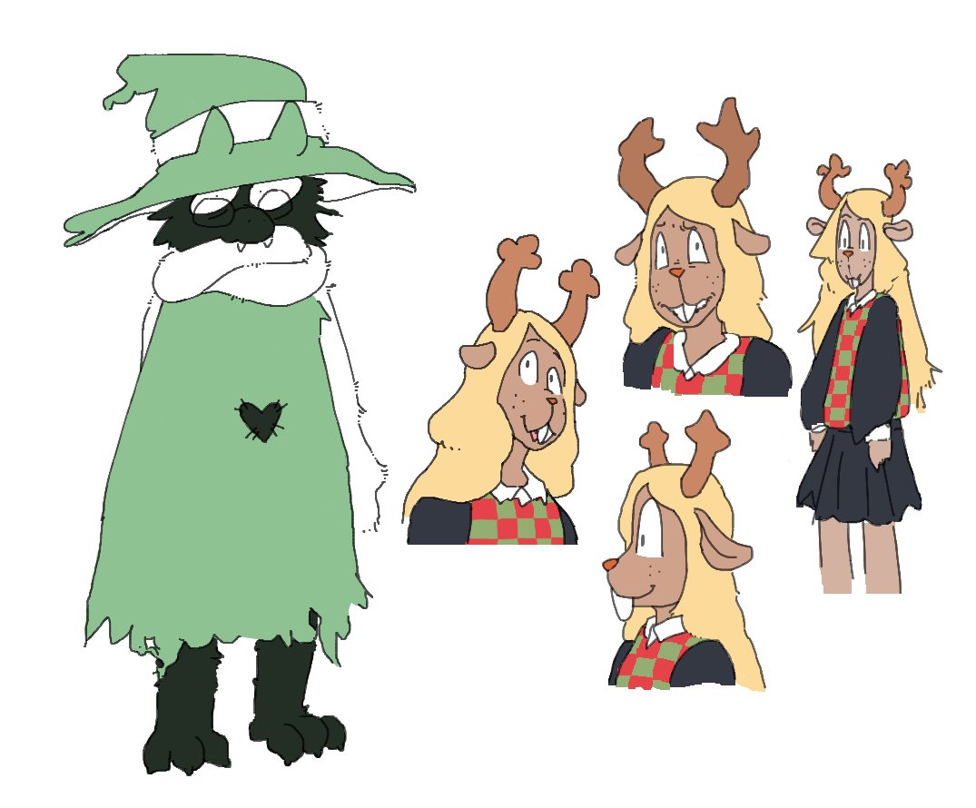 GoatMoist's tweet photo. Deltarune doodles from a week ago or somethhin cause I wanted to draw Noelle so bad. https://t.co/CSjibp9g7L