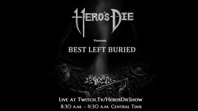 ⏱️The wait is almost over! We'll be live with an all-new Best Left Buried this Saturday.

😱That holy relic the party has been hunting down for over 50 episodes? It looks like they might have found it...

See you Saturday!
