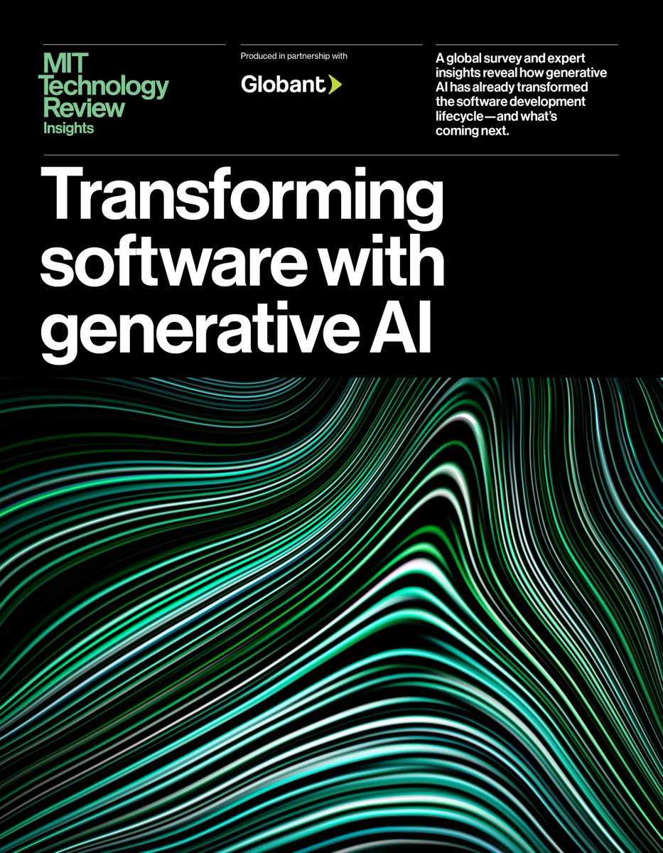 Globant's tweet photo. Dive into our latest report in collaboration with @techreview to gain decision-makers insights on how businesses are leveraging generative AI to transform the software development lifecycle (SDLC)! 💻✨ https://t.co/RQbbAARUfO

#AI #Devops https://t.co/K3P7bftUg7