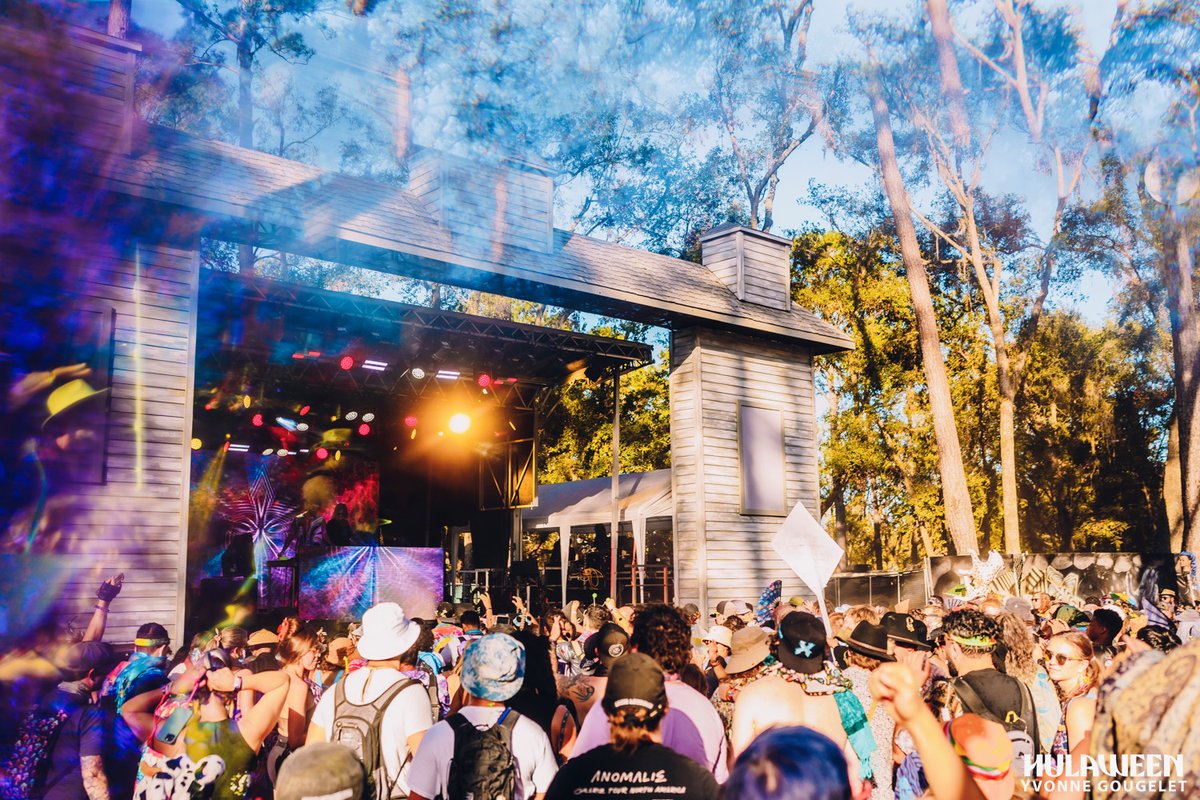 HulaweenFL's tweet photo. The final countdown begins, #HulaFam! 🎃🌀ONE WEEK until we reunite in the magical Suwannee woods! ✨ Still haven’t locked in your spot? No worries—we’ve got your back with our Buy Now, Pay Later option running now through Monday 10/21 at midnight! 🔮 Secure your pass now and get ready to send it! 🚀