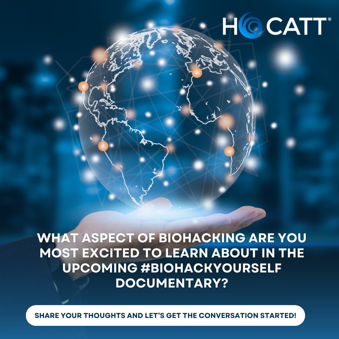 HOCATT's tweet photo. What aspect of biohacking are you most excited to learn about in the upcoming #BiohackYourself documentary? 

🌱 Share your thoughts below, and let’s get the conversation started! Don’t forget to tune in on December 15th! https://t.co/O9rj71NjZY