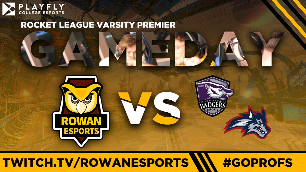 We've got an exciting double header tonight for Rocket League @playflygg Varsity Premier!

Tune in at twitch.tv/RowanEsports starting at 8pm EST to watch Rowan Gold take on <a href="/SBUEsports/">Stony Brook Esports</a> and <a href="/SHCEsports/">SHC Badgers Esports</a>