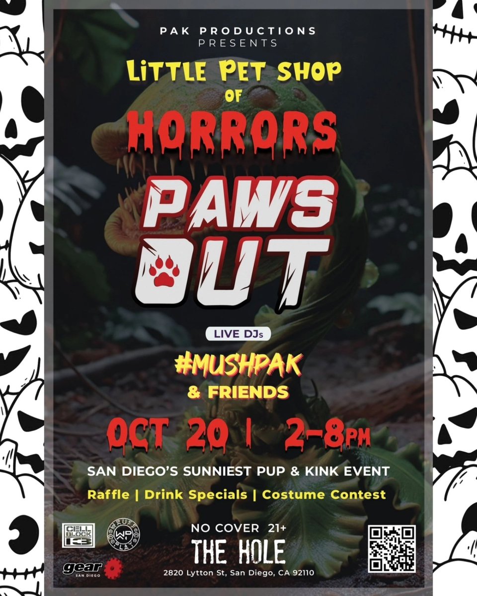 🔮🐾 Special Guest: Madame Issaman 🐾🔮

Join us on Oct 20 at Paws Out: Little Pet Shop of Horrors for free Tarot Card Readings with a twist! 🎴✨ Don’t miss out on the fun and insight she’s bringing to the party!

📅 Oct 20 | 🕒 2-8 PM | 📍 The Hole | 💸 No Cover | 21+