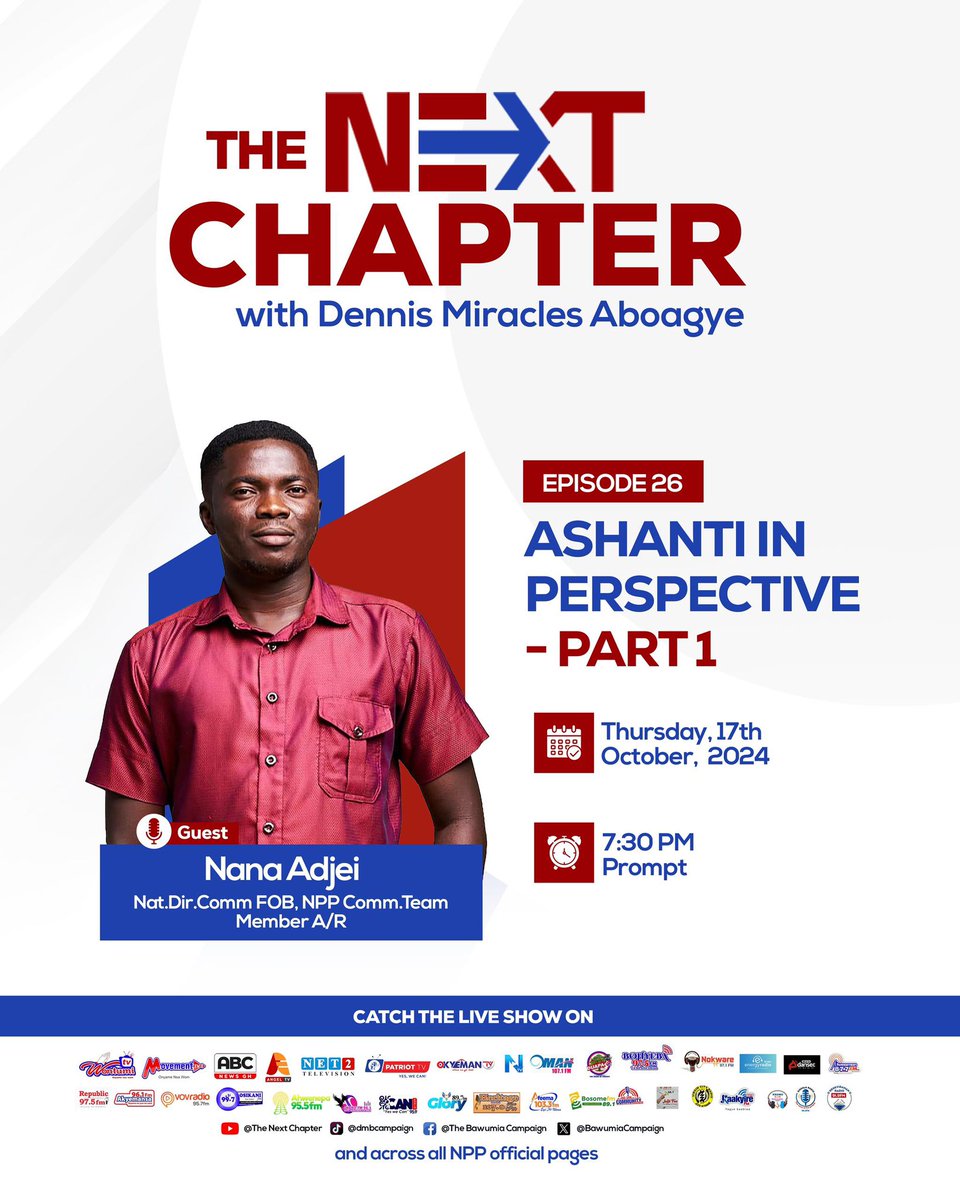 Bagya_Nurudeen's tweet image. Join us this evening at 7:30 pm sharp🔥🔥🔥

#TheNextChapter 
#GhanasNextChapter
#TheAshantiStory