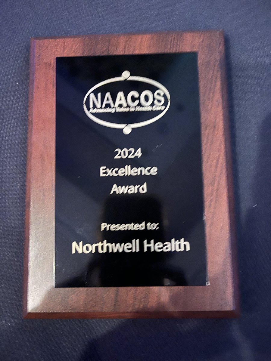 NancyBeranMD's tweet photo. Exciting day at #NAACOs as our team ⁦@NorthwellHealth⁩ is recognized for the innovative work in data aggregation, depression screening, and patient programs that drive equity and #raisequalityraisehealth. So proud of our #AmbulatoryQuality https://t.co/NKB1W63QBE