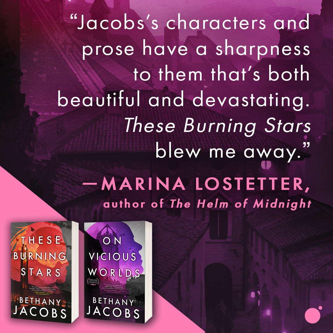 Orbit Books (@orbitbooks) on Twitter photo "Jacobs's characters and prose have a sharpness to them that's both beautiful and devastating. These Burning Stars blew me away." —Marina Lostetter, author of The Helm of Midnight
ON VICIOUS WORLDS by <a href="/BethanyGJacobs/">Bethany Jacobs -- ON VICIOUS WORLDS is out now!</a> is available now! "Jacobs's characters and prose have a sharpness to them that's both beautiful and devastating. These Burning Stars blew me away." —Marina Lostetter, author of The Helm of Midnight
ON VICIOUS WORLDS by <a href="/BethanyGJacobs/">Bethany Jacobs -- ON VICIOUS WORLDS is out now!</a> is available now!