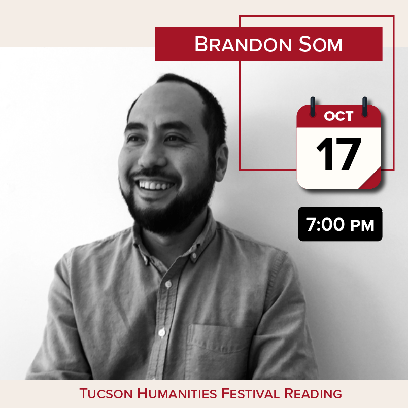 Reminder that Brandon Som reads TONIGHT at the Poetry Center! See you there!

TONIGHT!! 7:00 pm @ the Poetry Center

poetry.arizona.edu/calendar/tucso…